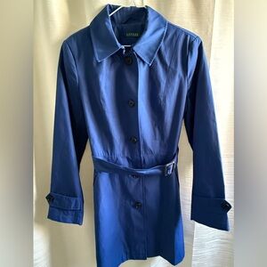 Lauren Ralph Lauren Woman’s Trench coat with equestrian chain lining Indigo Med